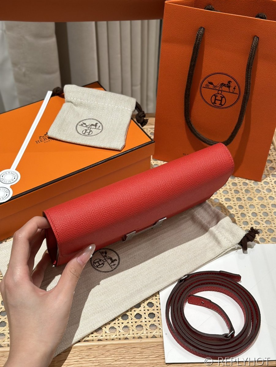 [하이엔드급] 에르메스 콘스탄스 투고 월렛  / S3 ROUGE 엡솜 은장 [매장가 990만원대]