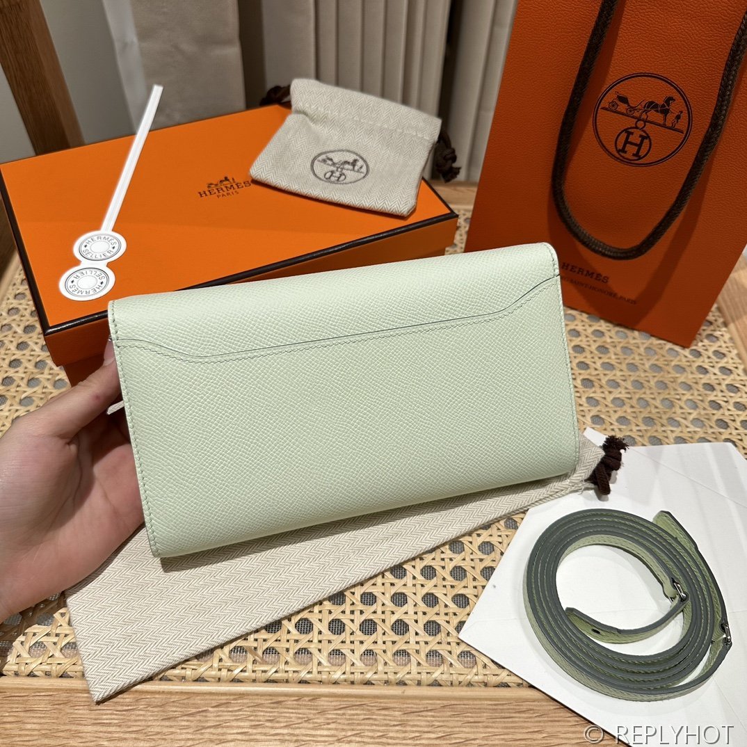[하이엔드급] 에르메스 콘스탄스 투고 월렛  / OZ Vert Fizz 엡솜 은장 [매장가 990만원대]