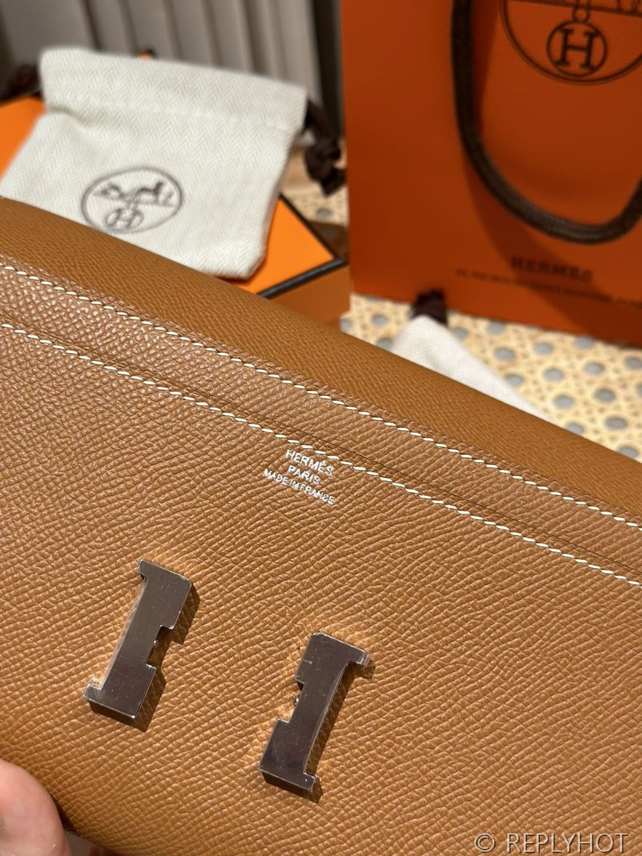 [하이엔드급] 에르메스 콘스탄스 투고 월렛  / CK37 브라운골드 엡솜 은장 [매장가 990만원대]