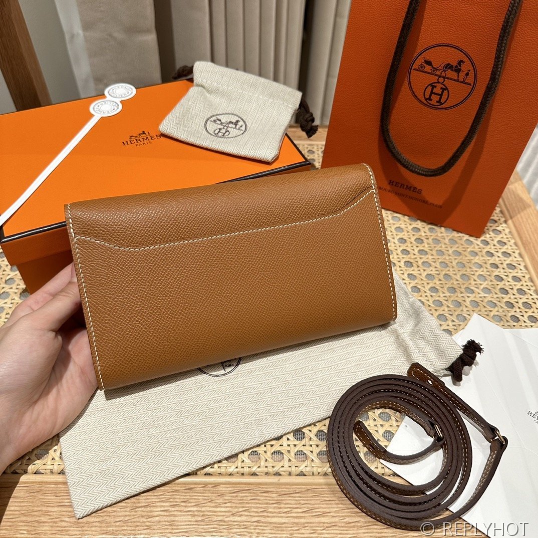[하이엔드급] 에르메스 콘스탄스 투고 월렛  / CK37 브라운골드 엡솜 금장 [매장가 990만원대]