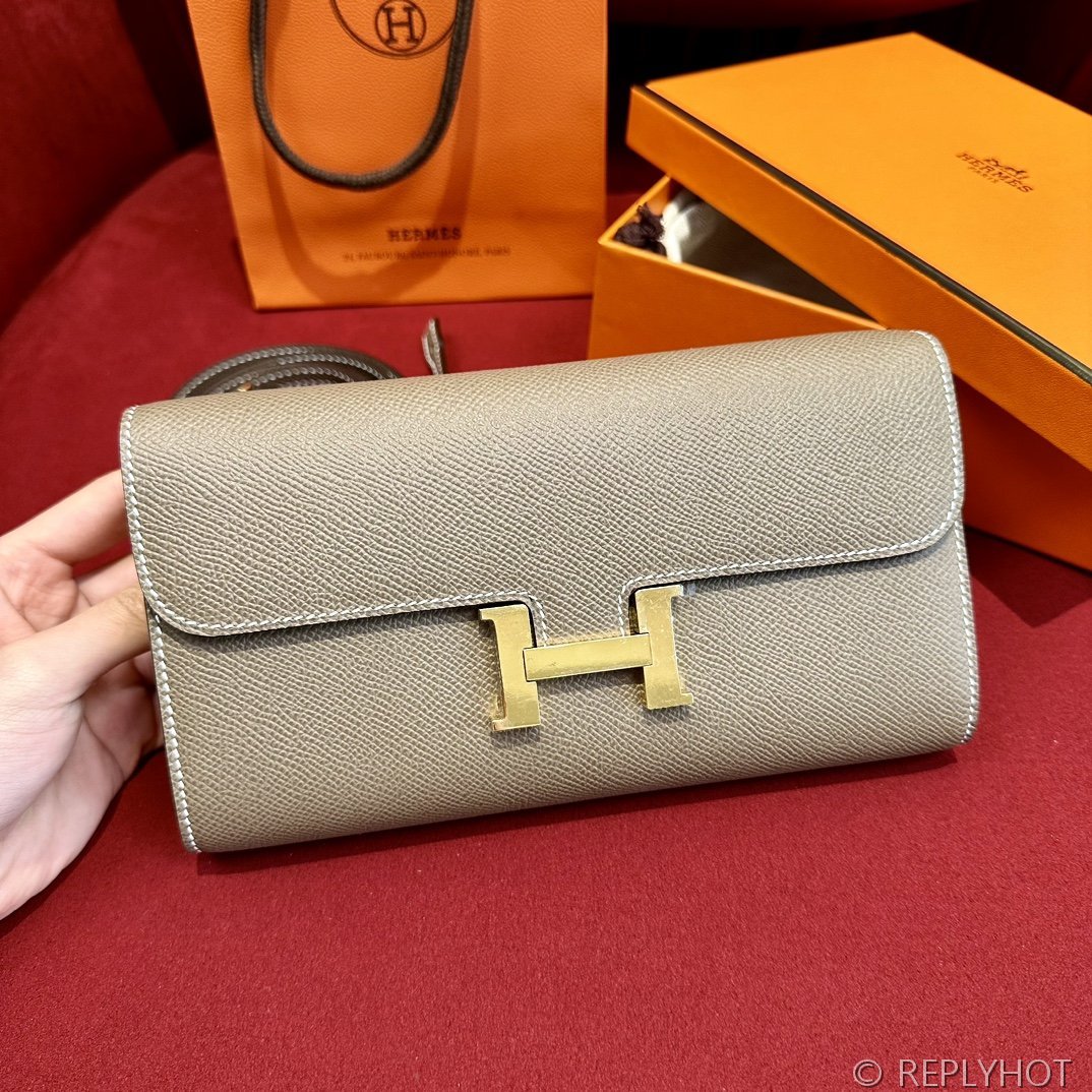 [하이엔드급] 에르메스 콘스탄스 투고 월렛 / CK18 에토프 엡솜 금장 [매장가 990만원대]