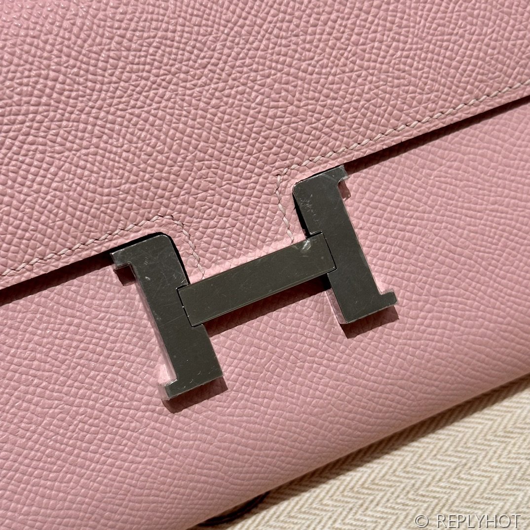 [하이엔드급] 에르메스 콘스탄스 투고 월렛  / 3Q 로즈사쿠라 엡솜 은장 [매장가 990만원대]