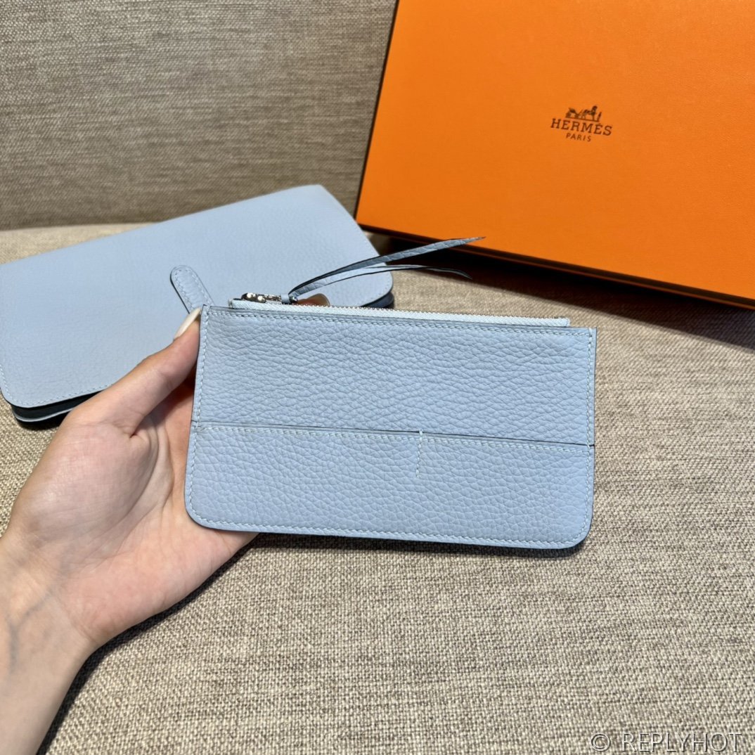 [하이엔드급] 에르메스 도곤 지갑 / T0 성배블루 토고 은장 [매장가 390만원대]