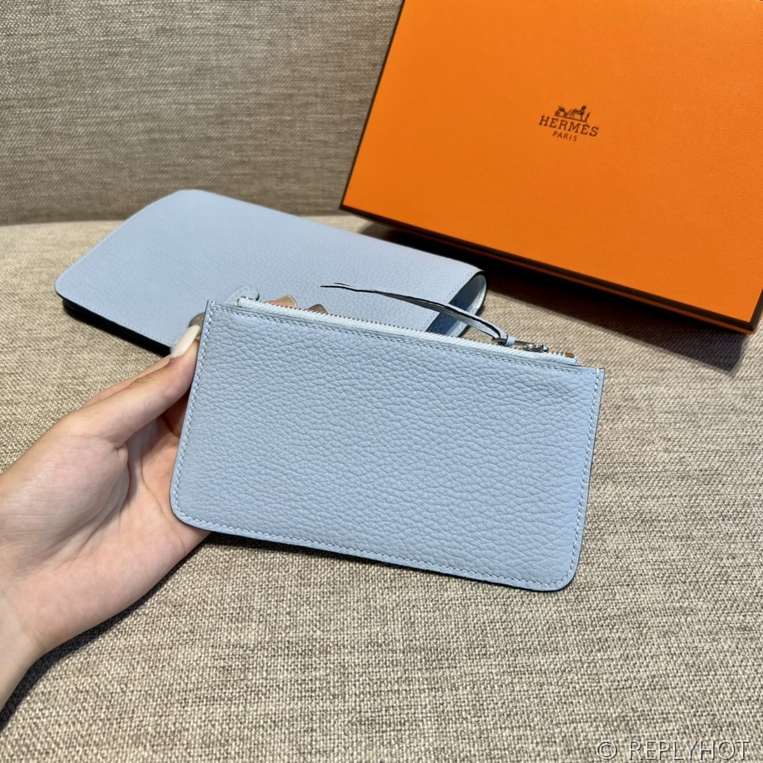 [하이엔드급] 에르메스 도곤 지갑 / T0 성배블루 토고 은장 [매장가 390만원대]