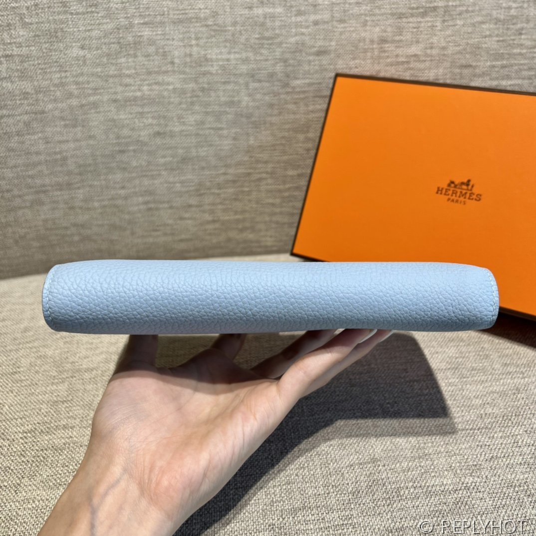 [하이엔드급] 에르메스 도곤 지갑 / T0 성배블루 토고 은장 [매장가 390만원대]