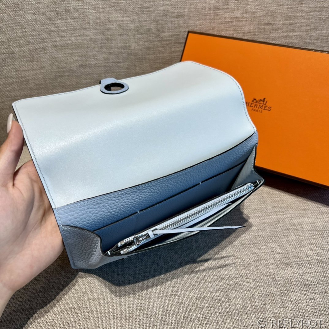 [하이엔드급] 에르메스 도곤 지갑 / T0 성배블루 토고 은장 [매장가 390만원대]