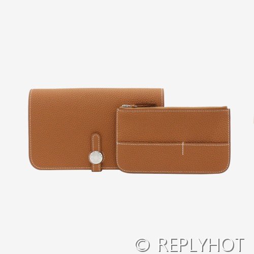 [하이엔드급] 에르메스 도곤 지갑 / CK37 브라운골드 토고 은장 [매장가 390만원대]