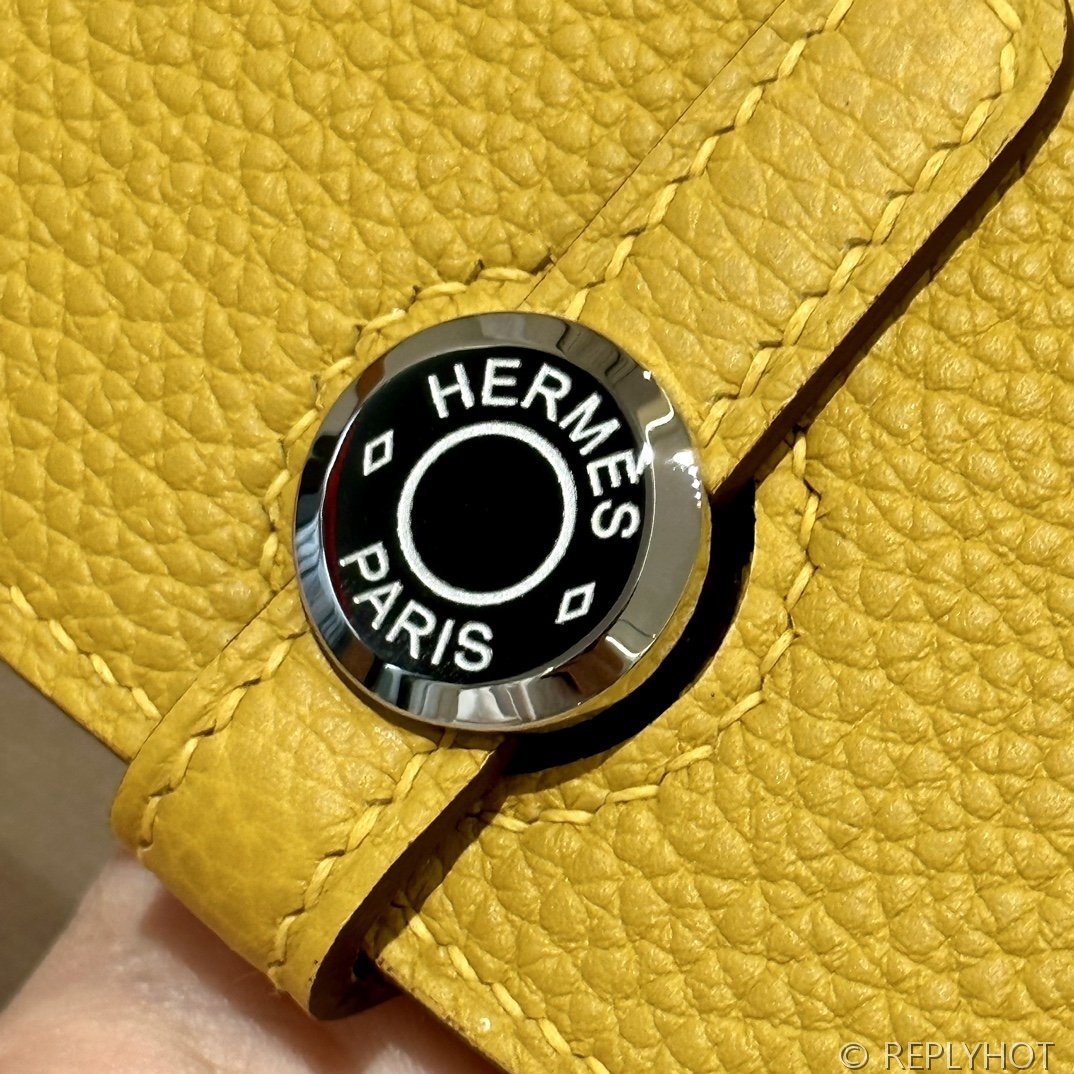 [하이엔드급] 에르메스 도곤 지갑 / 9D Jaune ambre 토고 은장 [매장가 390만원대]