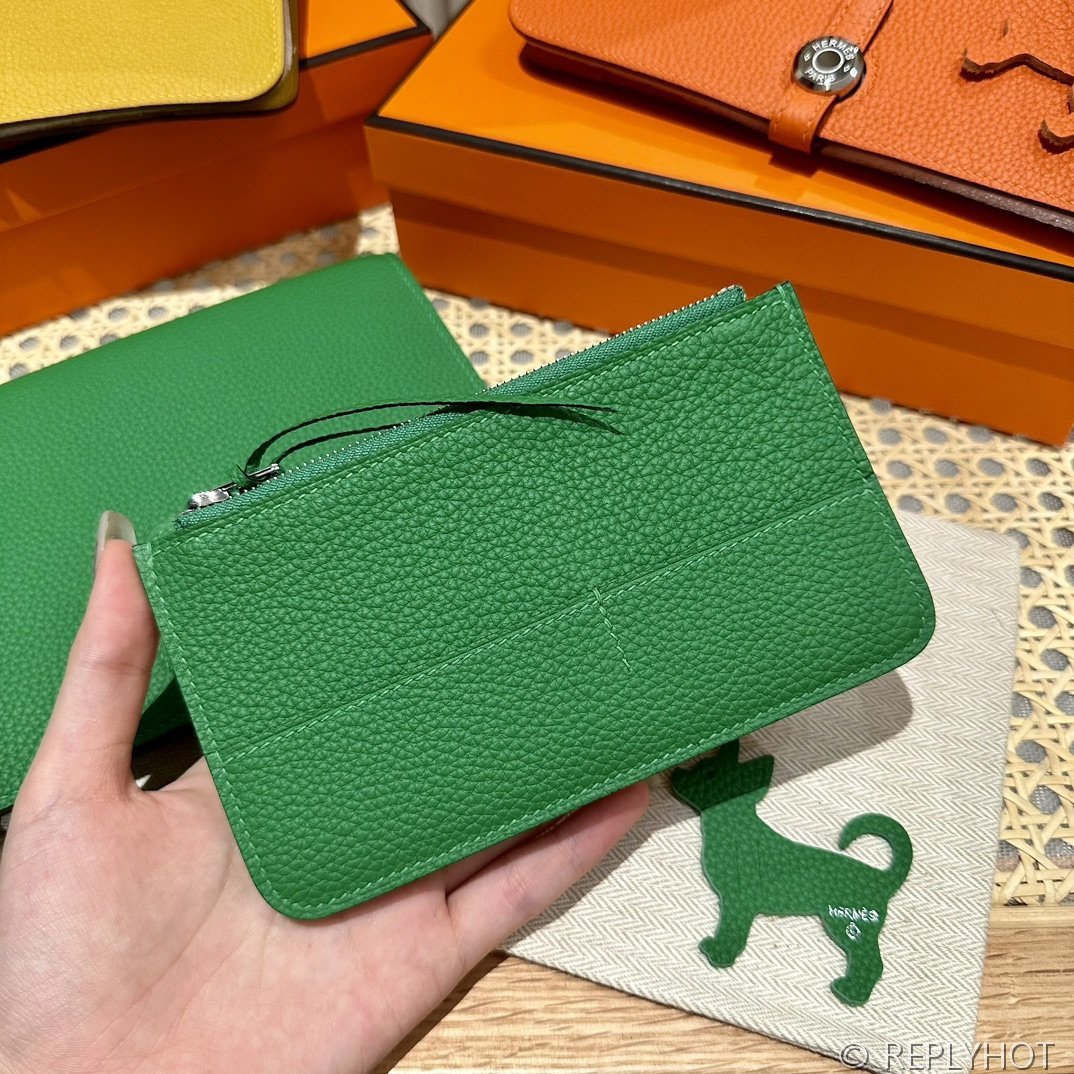 [하이엔드급] 에르메스 도곤 지갑 / 1K 밤부 토고 은장 [매장가 390만원대]