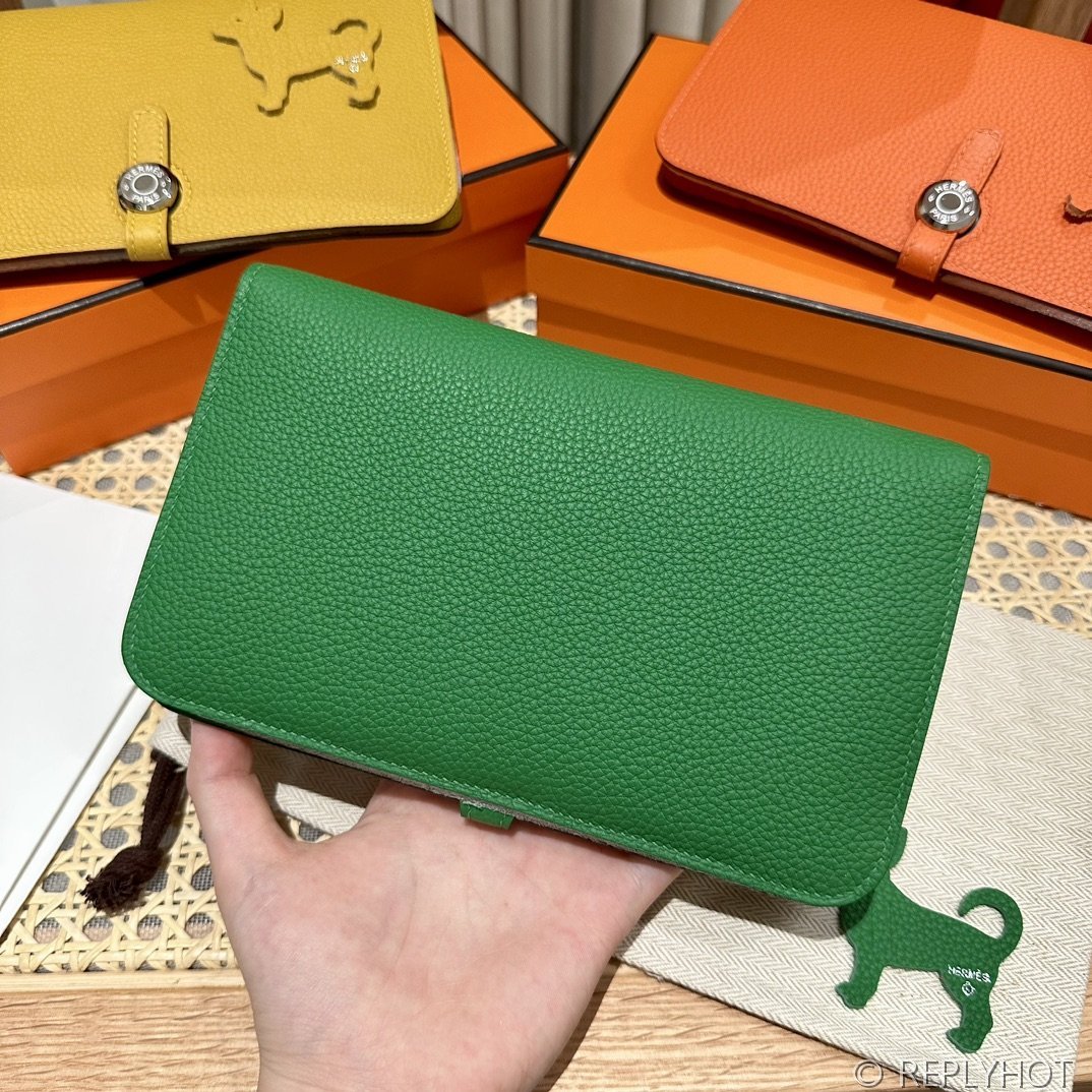 [하이엔드급] 에르메스 도곤 지갑 / 1K 밤부 토고 은장 [매장가 390만원대]
