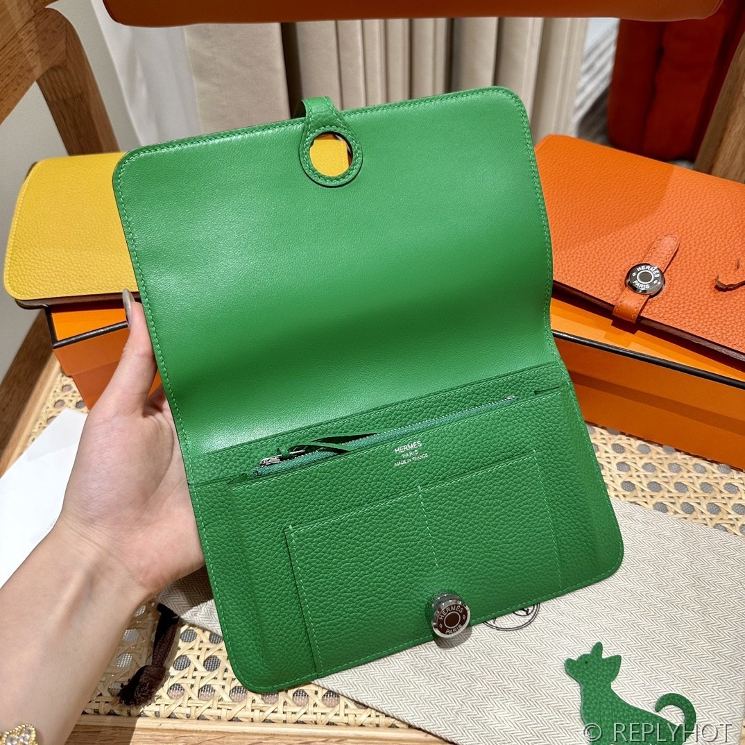 [하이엔드급] 에르메스 도곤 지갑 / 1K 밤부 토고 은장 [매장가 390만원대]