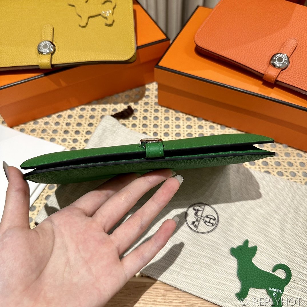 [하이엔드급] 에르메스 도곤 지갑 / 1K 밤부 토고 은장 [매장가 390만원대]