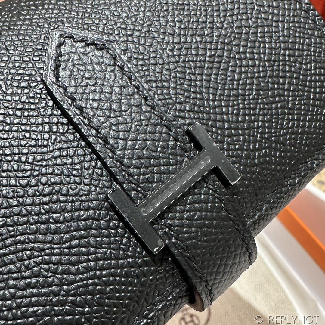 [하이엔드급] 에르메스 베안 트라이폴드 지갑 Hermes Bearn Wallet / CK89 노아 엡솜 올블랙 [매장가390만원대]