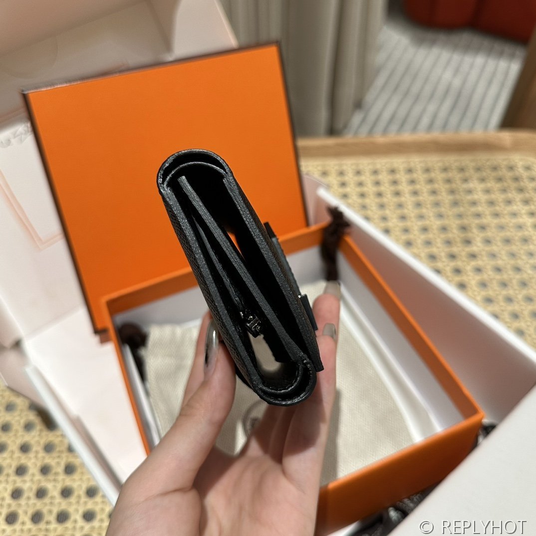 [하이엔드급] 에르메스 베안 트라이폴드 지갑 Hermes Bearn Wallet / CK89 노아 엡솜 올블랙 [매장가390만원대]