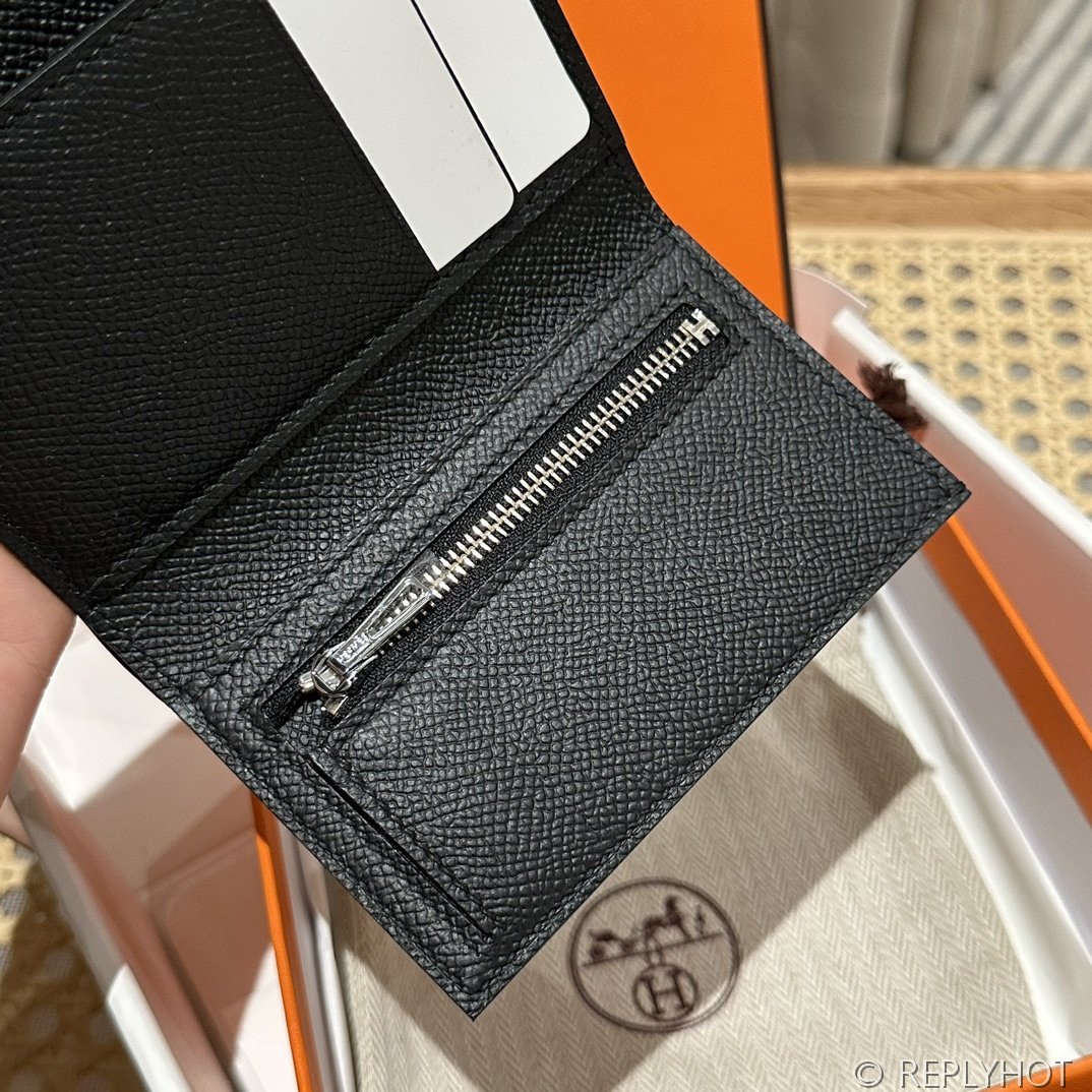 [하이엔드급] 에르메스 베안 트라이폴드 지갑 Hermes Bearn Wallet / CK89 노아 엡솜 올블랙 [매장가390만원대]