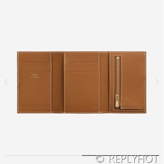 [하이엔드급] 에르메스 베안 트라이폴드 지갑 Hermes Bearn Wallet / CK37 브라운골드 엡솜 금장 [매장가390만원대]