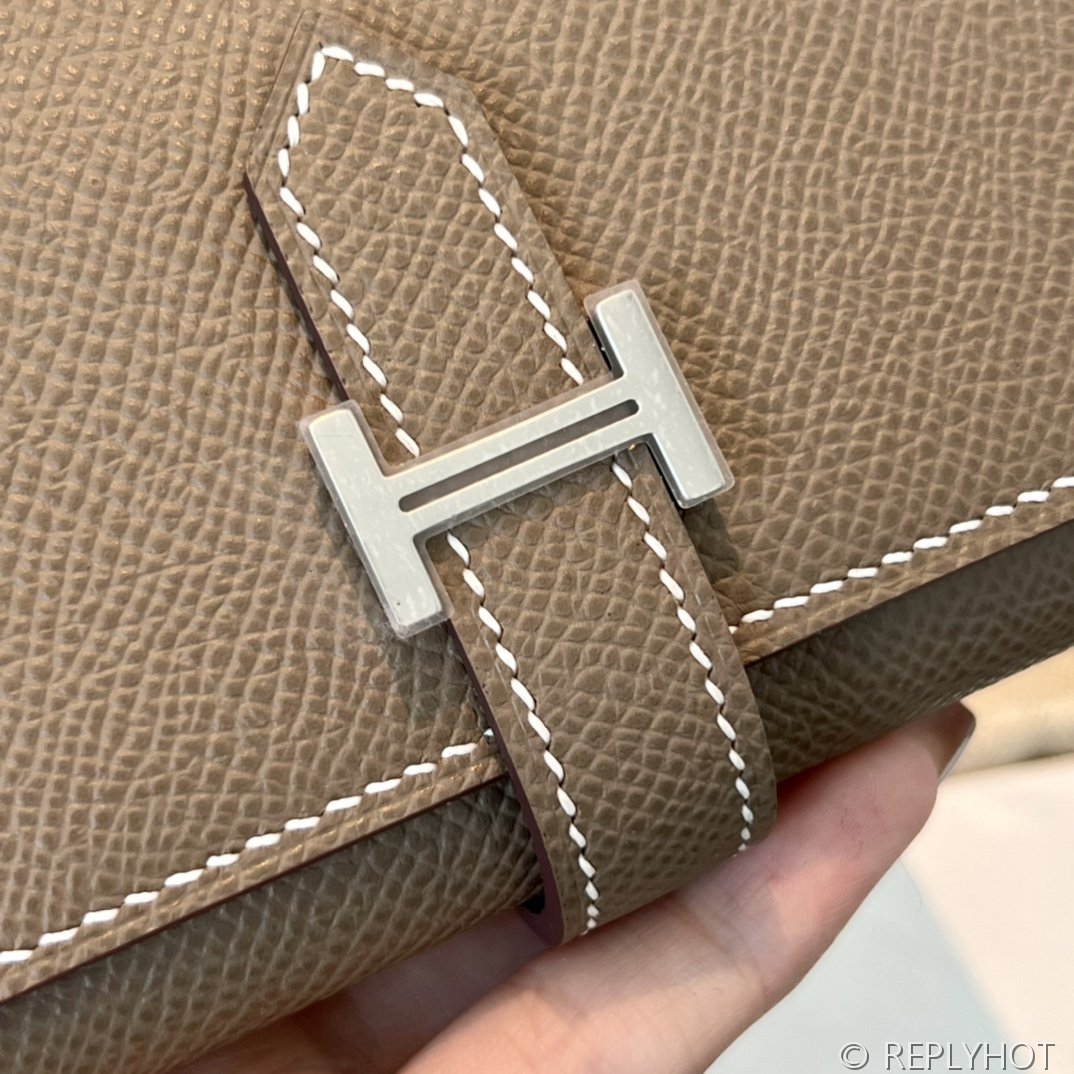 [하이엔드급] 에르메스 베안 트라이폴드 지갑 Hermes Bearn Wallet / CK18 에토프 엡솜 은장 [매장가390만원대]