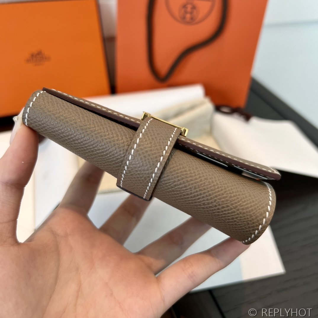 [하이엔드급] 에르메스 베안 트라이폴드 지갑 Hermes Bearn Wallet / CK18 에토프 엡솜 금장 [매장가390만원대]