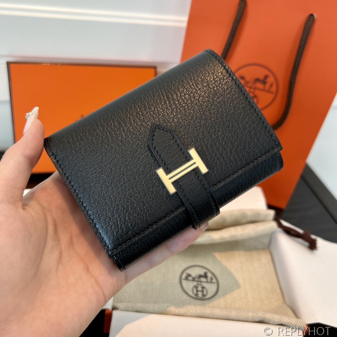 [하이엔드급] 에르메스 베안 트라이폴드 지갑 Hermes Bearn Wallet / CK89 노아 체버 금장 [매장가390만원대]