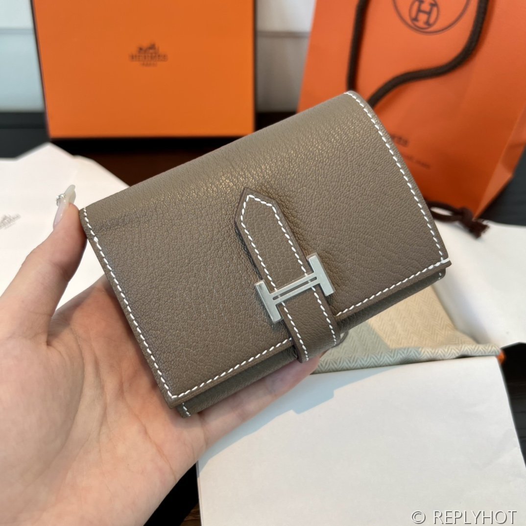 [하이엔드급] 에르메스 베안 트라이폴드 지갑 Hermes Bearn Wallet / CK18 에토프 체버 은장 [매장가390만원대]
