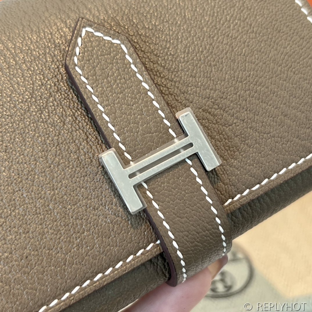 [하이엔드급] 에르메스 베안 트라이폴드 지갑 Hermes Bearn Wallet / CK18 에토프 체버 은장 [매장가390만원대]