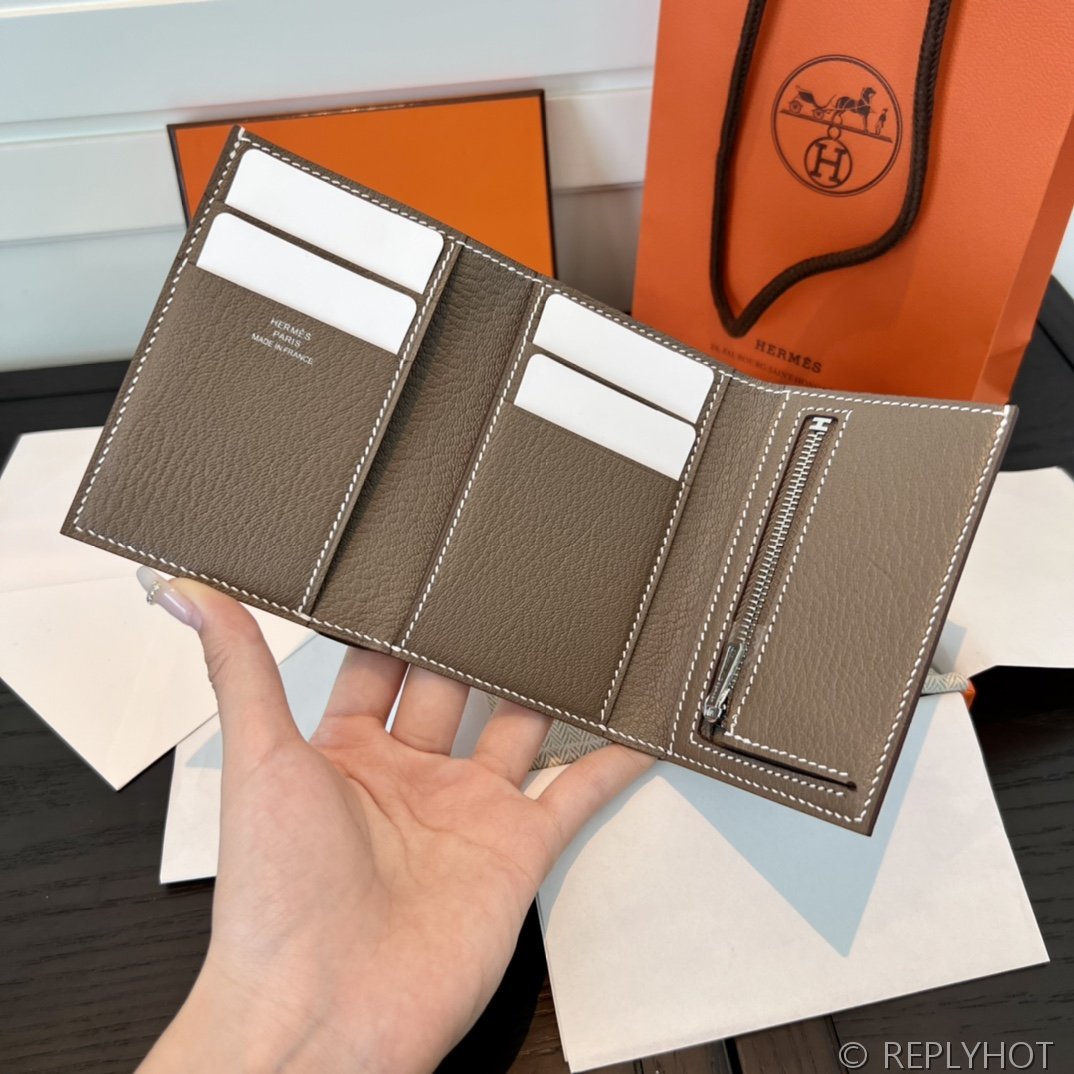 [하이엔드급] 에르메스 베안 트라이폴드 지갑 Hermes Bearn Wallet / CK18 에토프 체버 은장 [매장가390만원대]