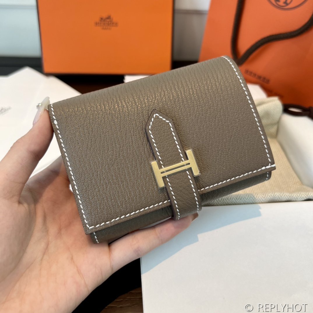 [하이엔드급] 에르메스 베안 트라이폴드 지갑 Hermes Bearn Wallet / CK18 에토프 체버 금장 [매장가390만원대]