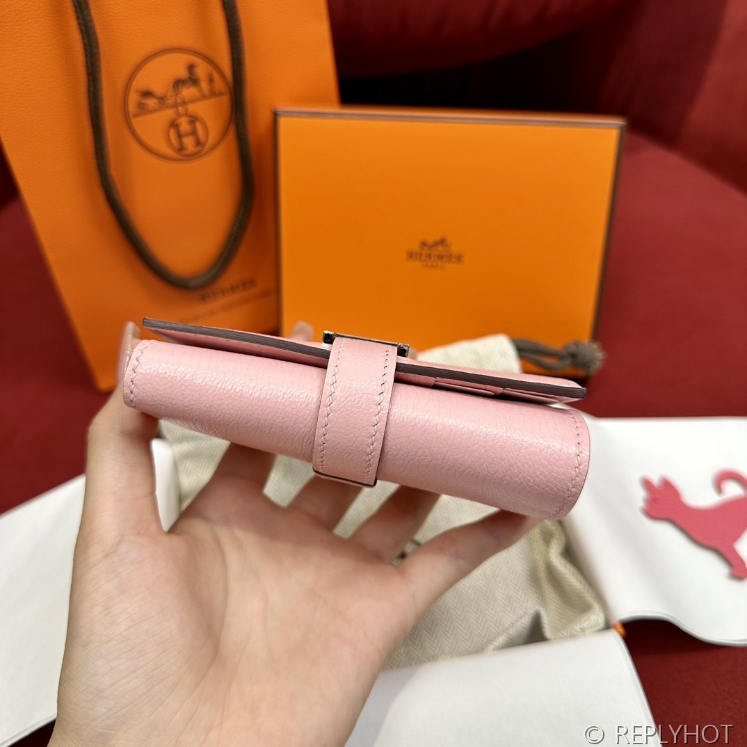 [하이엔드급] 에르메스 베안 트라이폴드 지갑 Hermes Bearn Wallet / 3Q 로즈사쿠라 체버 은장 [매장가390만원대]