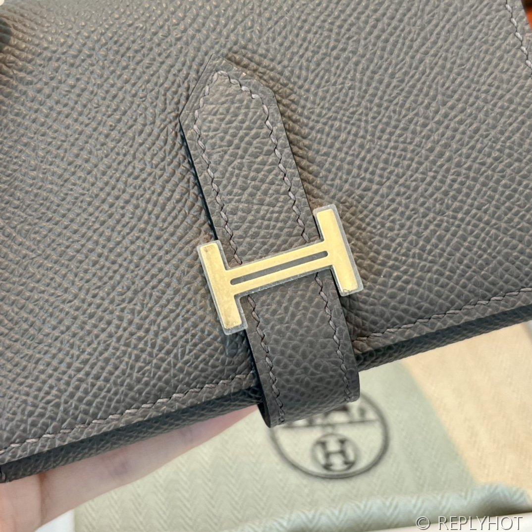 [하이엔드급] 에르메스 베안 트라이폴드 지갑 Hermes Bearn Wallet / 8F 에땅 엡솜 금장 [매장가390만원대]