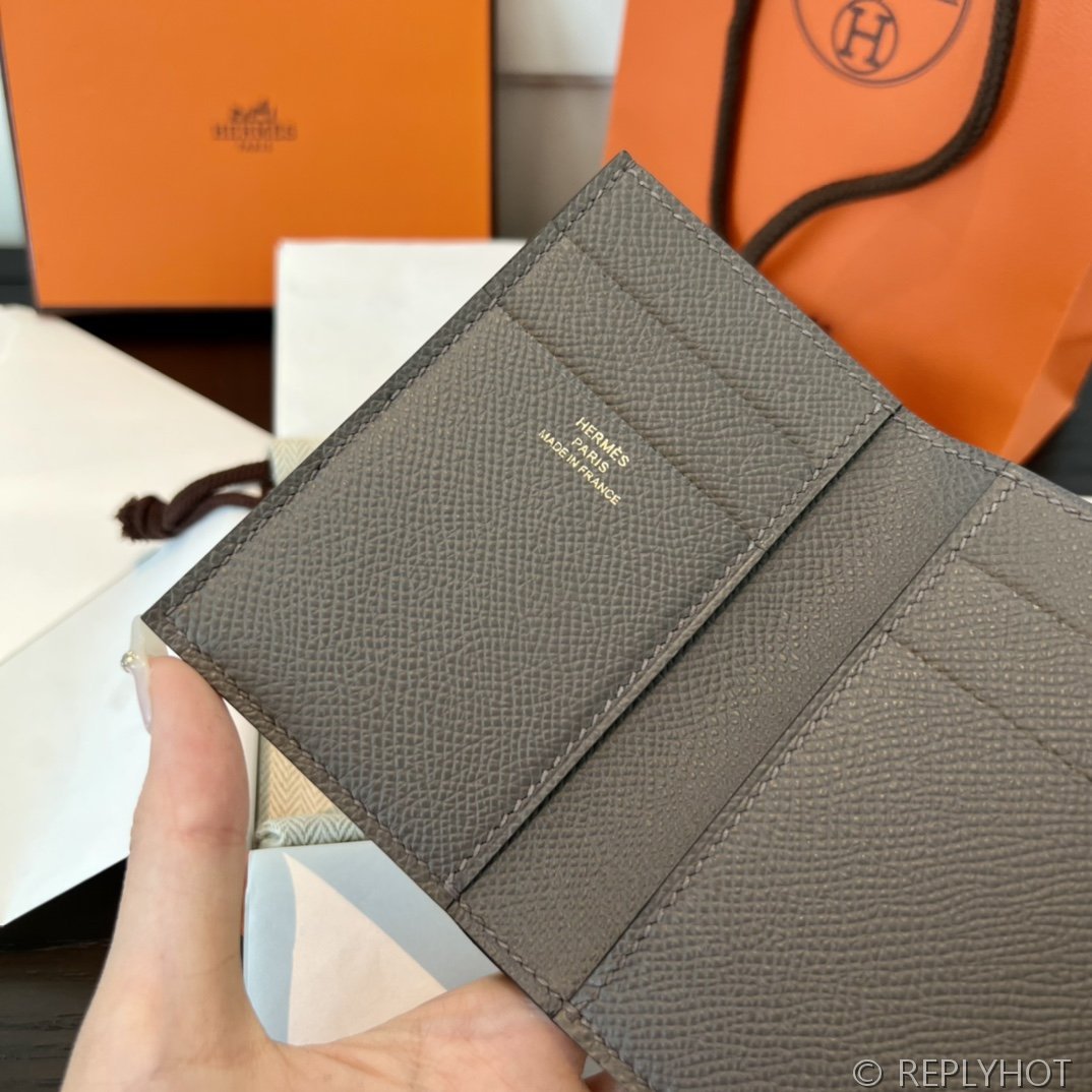 [하이엔드급] 에르메스 베안 트라이폴드 지갑 Hermes Bearn Wallet / 8F 에땅 엡솜 금장 [매장가390만원대]