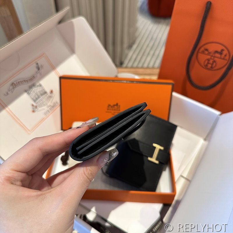 [하이엔드급] Hermes 에르메스 베안 카드 홀더 지갑 Bearn Card Holder Wallet / CK89 노아 복스 은장