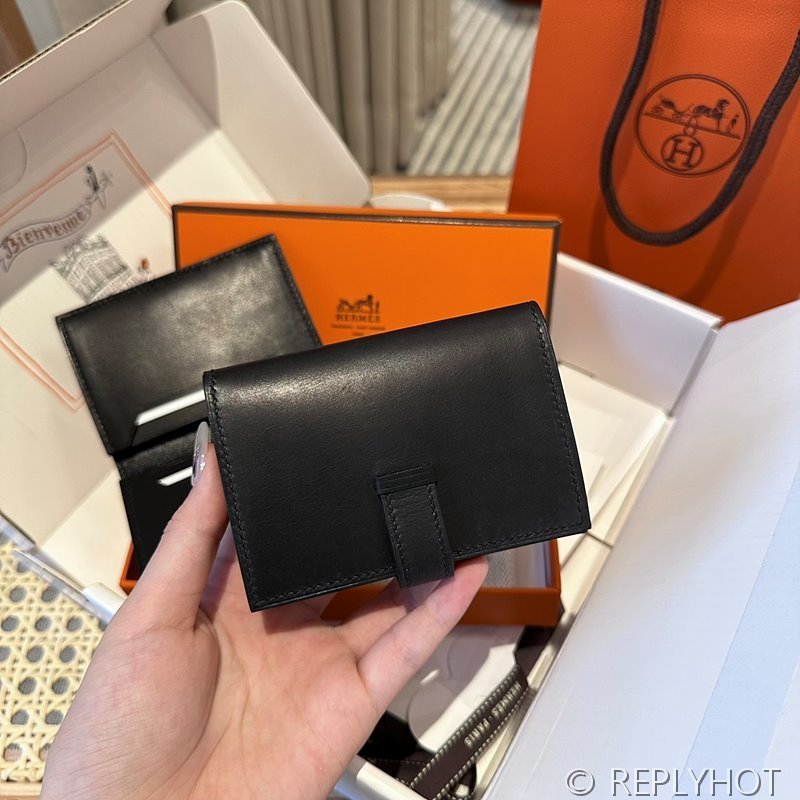 [하이엔드급] Hermes 에르메스 베안 카드 홀더 지갑 Bearn Card Holder Wallet / CK89 노아 복스 금장