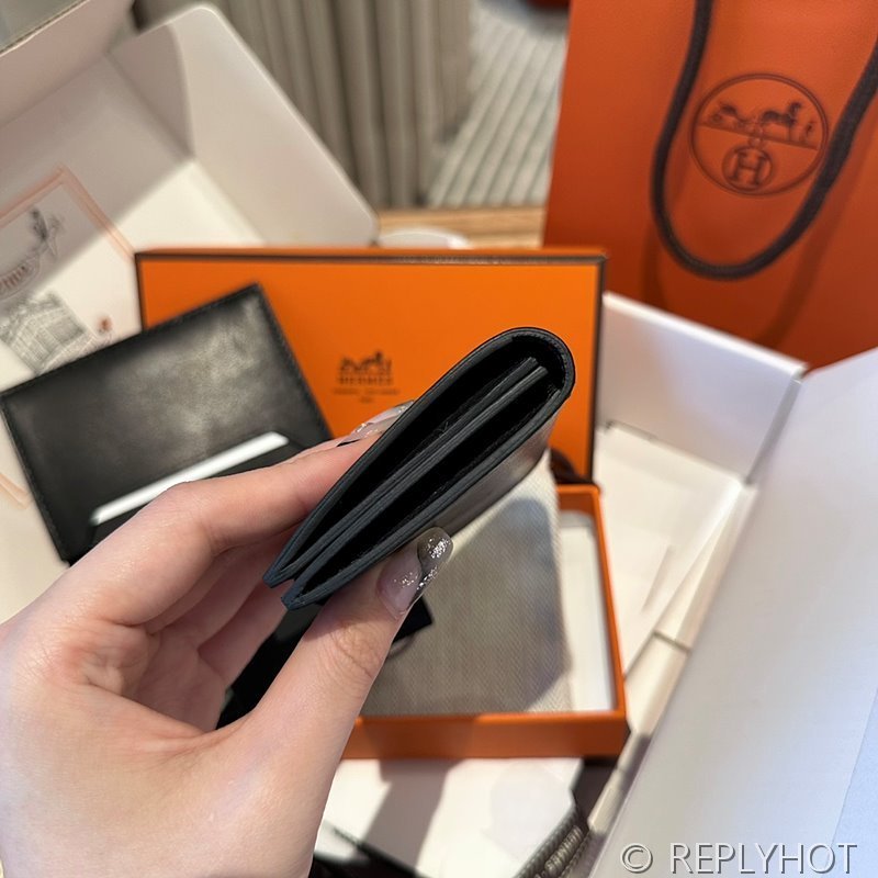 [하이엔드급] Hermes 에르메스 베안 카드 홀더 지갑 Bearn Card Holder Wallet / CK89 노아 복스 금장