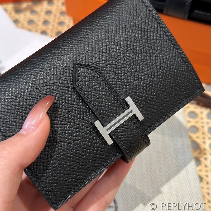 [하이엔드급] Hermes 에르메스 베안 카드 홀더 지갑 Bearn Card Holder Wallet / CK89 노아 엡솜 은장