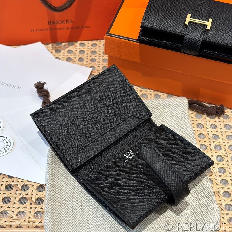 [하이엔드급] Hermes 에르메스 베안 카드 홀더 지갑 Bearn Card Holder Wallet / CK89 노아 엡솜 은장