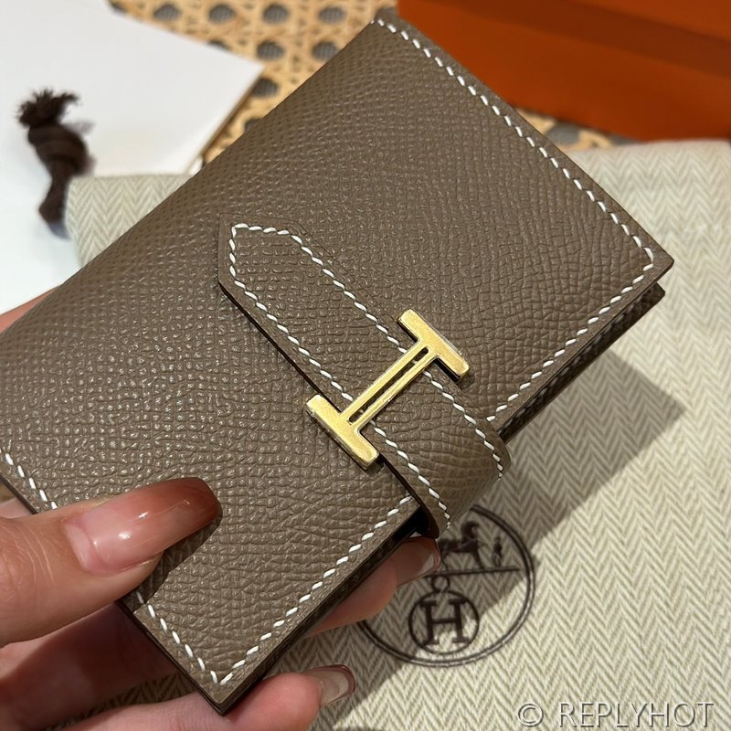 [하이엔드급] Hermes 에르메스 베안 카드 홀더 지갑 Bearn Card Holder Wallet / CK18 에토프 엡솜 금장