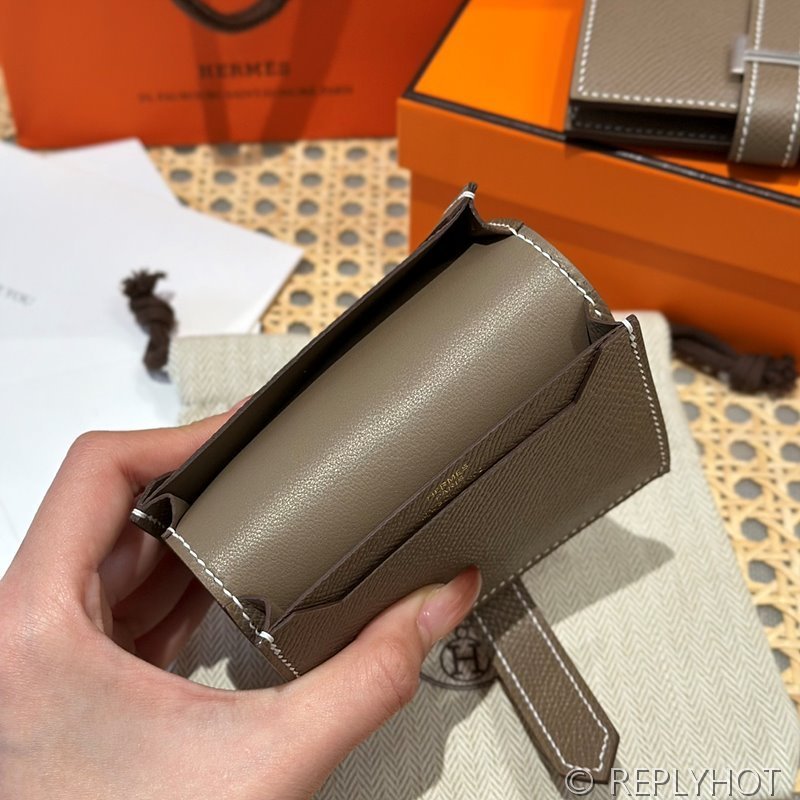 [하이엔드급] Hermes 에르메스 베안 카드 홀더 지갑 Bearn Card Holder Wallet / CK18 에토프 엡솜 금장