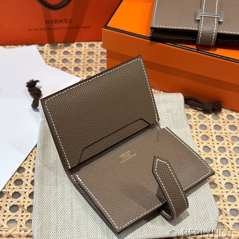 [하이엔드급] Hermes 에르메스 베안 카드 홀더 지갑 Bearn Card Holder Wallet / CK18 에토프 엡솜 금장