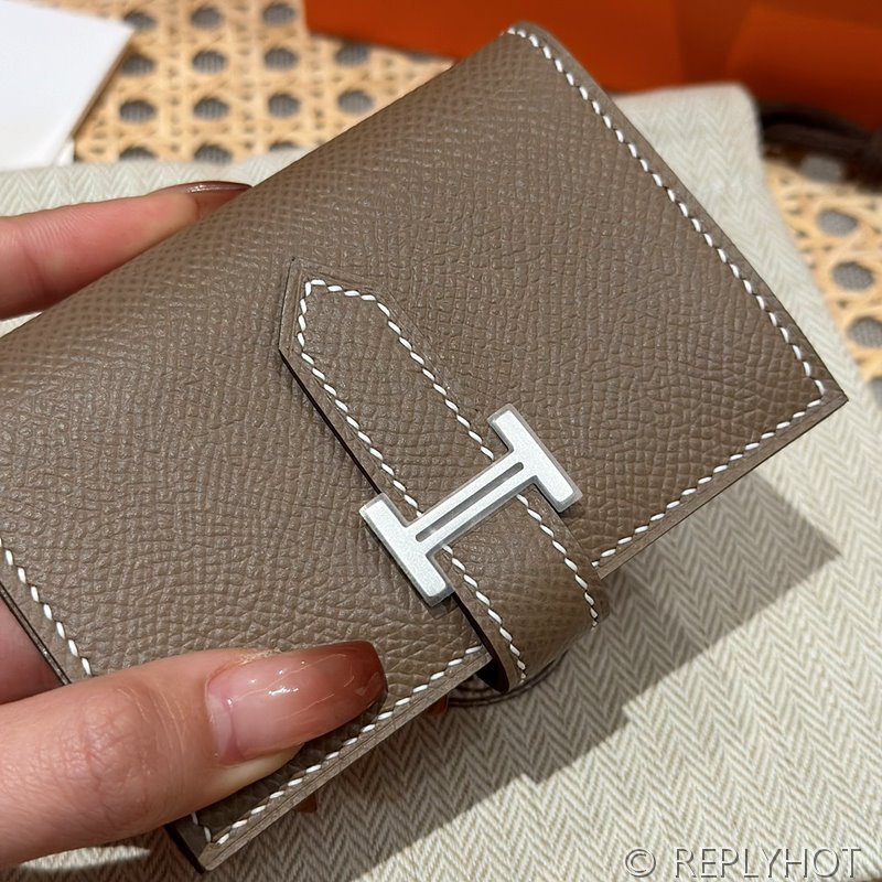 [하이엔드급] Hermes 에르메스 베안 카드 홀더 지갑 Bearn Card Holder Wallet / CK18 에토프 엡솜 은장