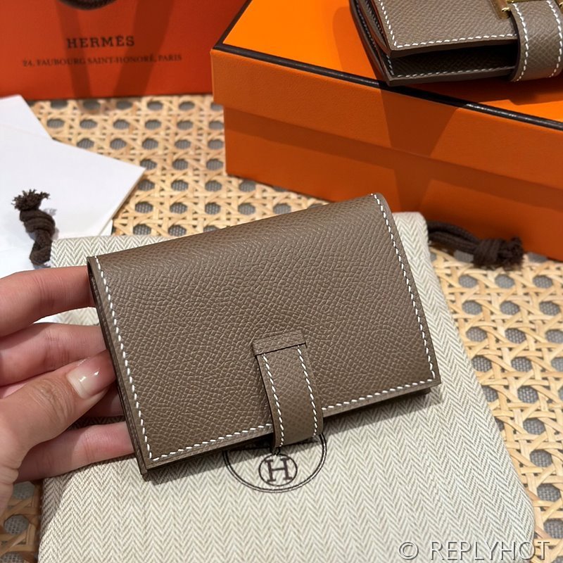 [하이엔드급] Hermes 에르메스 베안 카드 홀더 지갑 Bearn Card Holder Wallet / CK18 에토프 엡솜 은장
