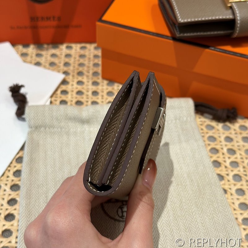 [하이엔드급] Hermes 에르메스 베안 카드 홀더 지갑 Bearn Card Holder Wallet / CK18 에토프 엡솜 은장