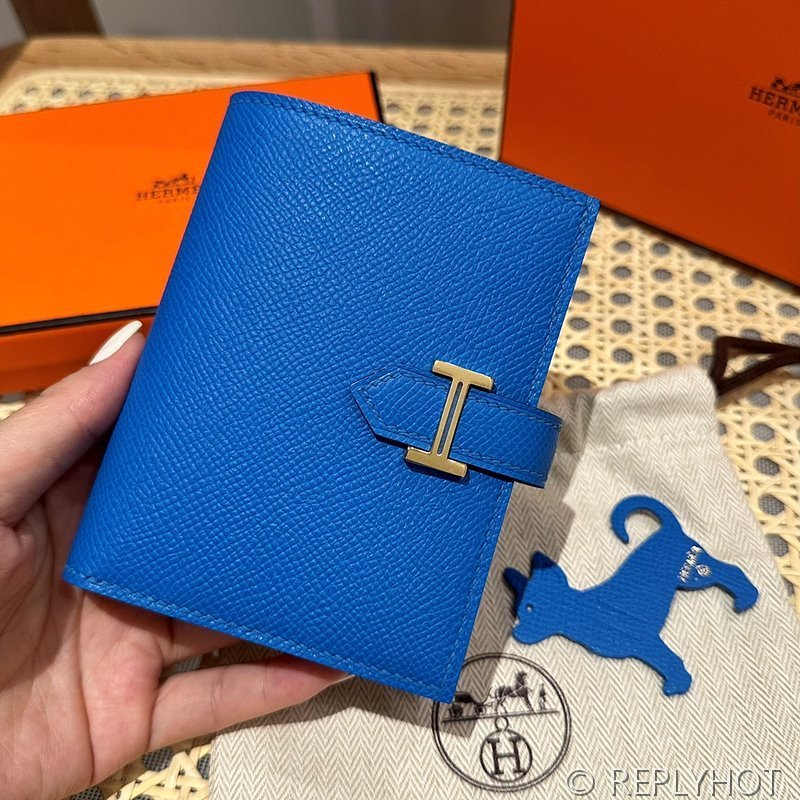 [하이엔드급] Hermes 에르메스 베안 컴팩트 지갑 Bearn Compact Wallet / T7 블루히드라 엡솜 금장