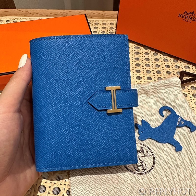 [하이엔드급] Hermes 에르메스 베안 컴팩트 지갑 Bearn Compact Wallet / T7 블루히드라 엡솜 금장