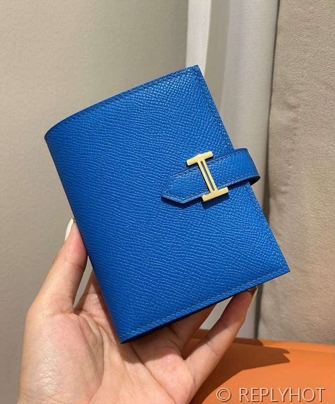 [하이엔드급] Hermes 에르메스 베안 컴팩트 지갑 Bearn Compact Wallet / T7 블루히드라 엡솜 금장