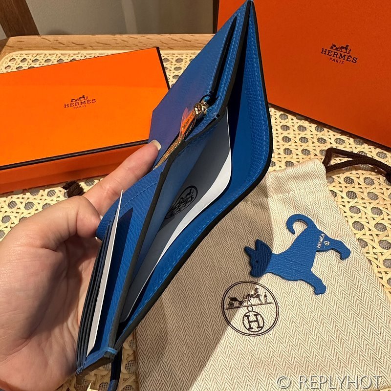 [하이엔드급] Hermes 에르메스 베안 컴팩트 지갑 Bearn Compact Wallet / T7 블루히드라 엡솜 금장