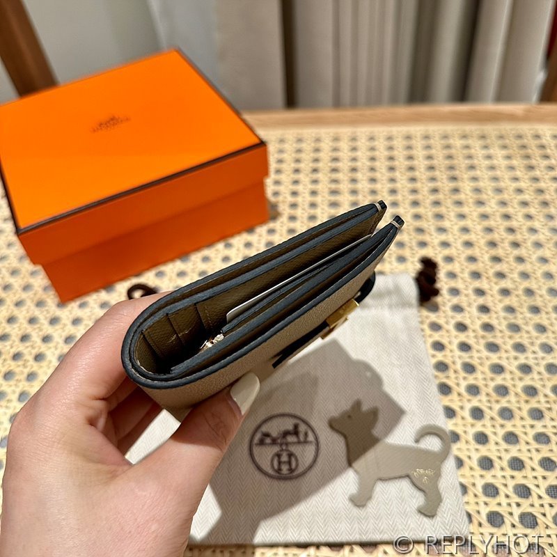 [하이엔드급] Hermes 에르메스 베안 컴팩트 지갑 Bearn Compact Wallet / S2 트렌치 엡솜 금장