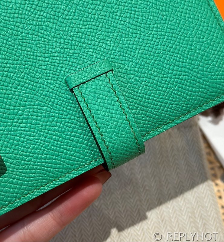[하이엔드급] Hermes 에르메스 베안 컴팩트 지갑 Bearn Compact Wallet / OZ 그린 엡솜 은장