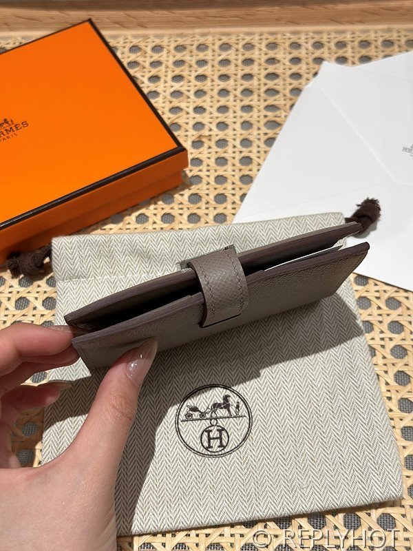 [하이엔드급] Hermes 에르메스 베안 컴팩트 지갑 Bearn Compact Wallet / M8 아스팔트그레이 엠솜 은장