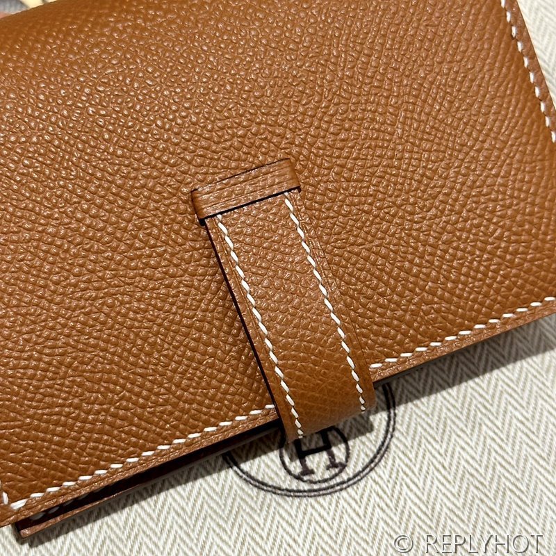 [하이엔드급] Hermes 에르메스 베안 컴팩트 지갑 Bearn Compact Wallet / CK37 골드브라운 엡솜 금장 코인지갑