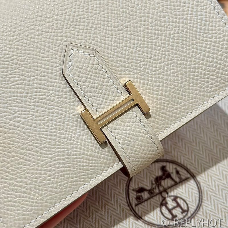 [하이엔드급] Hermes 에르메스 베안 컴팩트 지갑 Bearn Compact Wallet / CK10 밀크쉐이크 CRAIE 엡솜 금장
